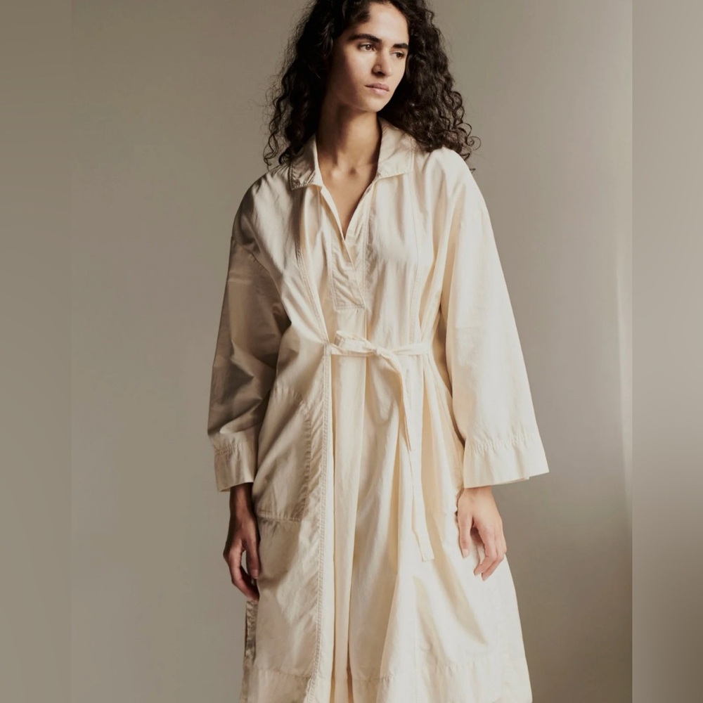 Toast UK Textured Cotton Poplin Wrap Shirt